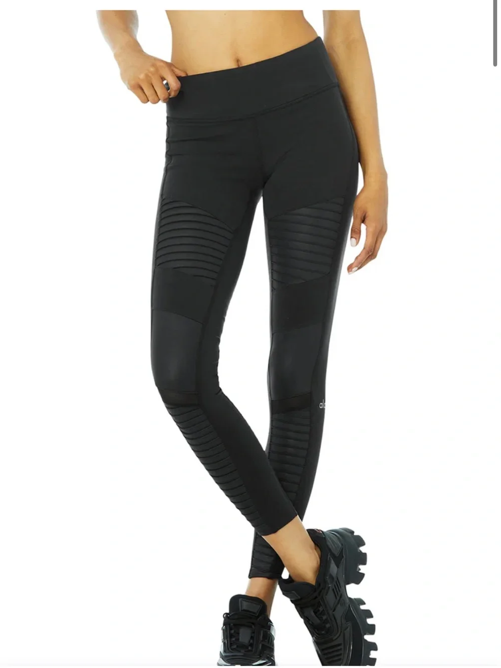 Alo high -Waist Black Moto Leggings - Women